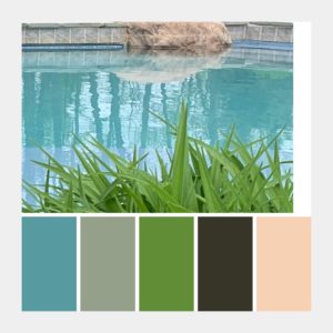 Color Theory – Legendary Escapes Green grasses in the foreground, reef liner with caribbean blue water, and a subtle ceramic tile complete this look.